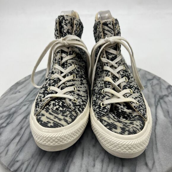 Converse Sneakers Womens 8 Black White Chuck Taylor All Star Gemma Hi 553448C - Picture 3 of 12